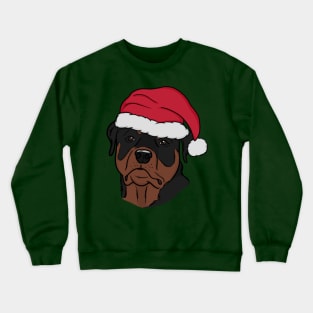 Rottweiler Christmas Dog Hat Crewneck Sweatshirt